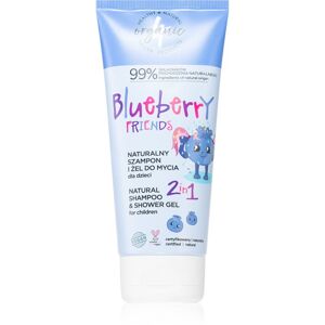 4Organic Blueberry sprchový gél a šampón 2 v 1 pre deti 200 ml