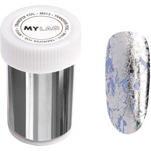 MYLAQ Transfer Foil zdobiace fólie na nechty odtieň Silver 4x100 cm