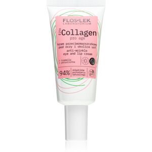 FlosLek Laboratorium Fito Collagen denný a nočný krém proti vráskam na kontúrovanie očí a pier 30 ml