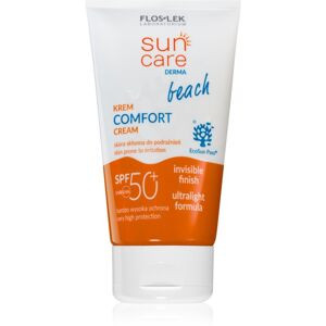 FlosLek Laboratorium Sun Care Derma Beach ľahký ochranný krém na tvár SPF 50+ 50 ml