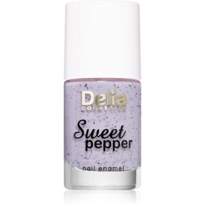 Delia Cosmetics Sweet Pepper Black Particles lak na nechty odtieň 04 Lavender 11 ml