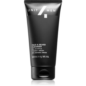 Unit4Men Face & Beard Cleanser Citrus&Musk umývací gél na tvár a fúzy 150 ml