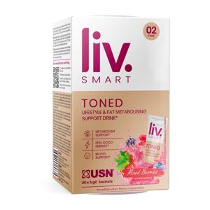 USN LivSmart Toned prášok na prípravu nápoja na podporu športového výkonu príchuť Mixed Berries 20x5 g