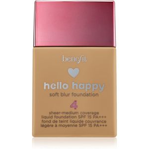 Benefit Hello Happy Soft Blur Foundation tekutý mejkap s matným finišom SPF 15 odtieň 04 30 ml