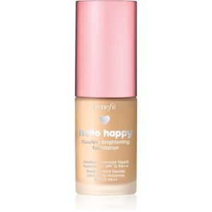 Benefit Hello Happy Flawless Brightening Foundation Mini rozjasňujúci tekutý make-up SPF 15 odtieň 03 Light Neutral Warm 10 ml