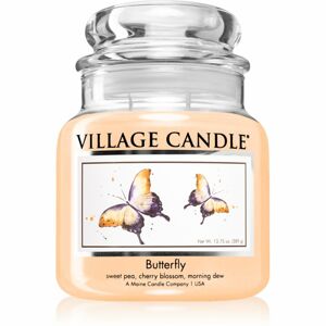 Village Candle Butterfly vonná sviečka (Glass Lid) 389 g