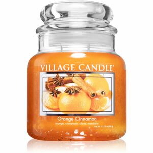 Village Candle Orange Cinnamon vonná sviečka (Glass Lid) 396 g