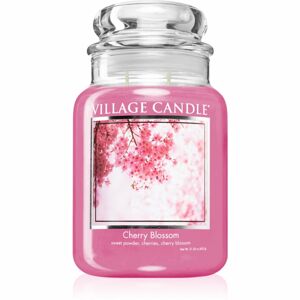 Village Candle Cherry Blossom vonná sviečka (Glass Lid) 602 g