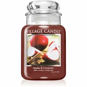 Village Candle Apples & Cinnamon vonná sviečka (Glass Lid) 602 g