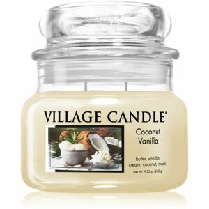 Village Candle Coconut Vanilla vonná sviečka (Glass Lid) 262 g