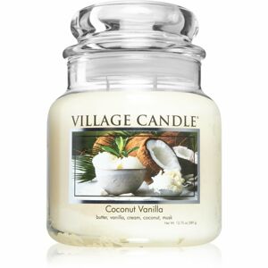 Village Candle Coconut Vanilla vonná sviečka (Glass Lid) 389 g
