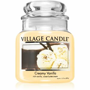 Village Candle Creamy Vanilla vonná sviečka (Glass Lid) 389 g