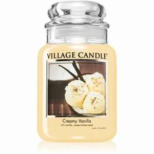 Village Candle Creamy Vanilla vonná sviečka (Glass Lid) 602 g
