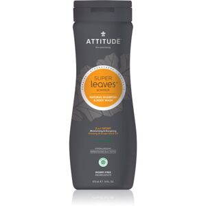 Attitude Super Leaves Sport Ginseng & Grape Seed Oil sprchový gél a šampón 2 v 1 pre mužov 473 ml