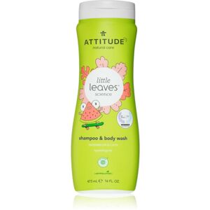Attitude Little Leaves Watermelon & Coco detský umývací gél a šampón 473 ml