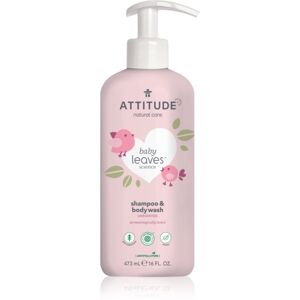 Attitude Baby Leaves Unscented sprchový gél a šampón 2 v 1 pre deti 473 ml
