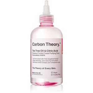Carbon Theory Tea Tree Oil & Citric Acid hĺbkovo čistiace tonikum pre problematickú pleť, akné 250 ml