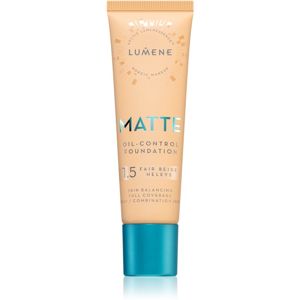 Lumene Matte Oil-Control fluidný make-up pre mastnú a zmiešanú pleť odtieň 1,5 Fair Beige 30 ml