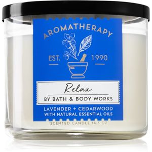 Bath & Body Works Relax Lavender & Cedarwood vonná sviečka 411 g