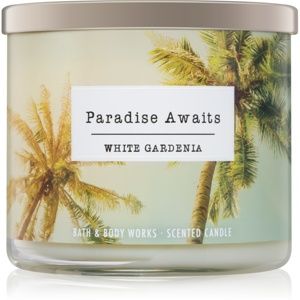 Bath & Body Works White Gardenia vonná sviečka III. Paradise Awaits 411 g