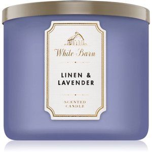 Bath & Body Works Linen & Lavender vonná sviečka 411 g