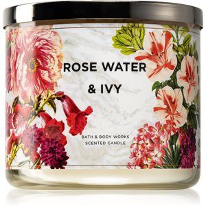 Bath & Body Works Rose Water & Ivy vonná sviečka IV. 411 g