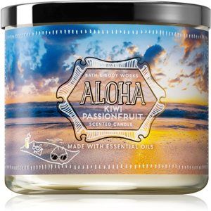 Bath & Body Works Aloha Kiwi Passionfruit vonná sviečka s esenciálnymi olejmi 411 g