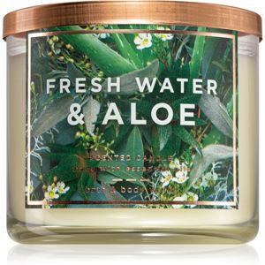 Bath & Body Works Fresh Water & Aloe vonná sviečka 411 g