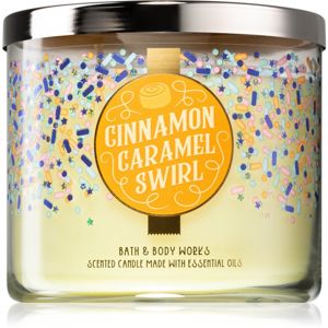 Bath & Body Works Cinnamon Caramel Swirl vonná sviečka 411 g