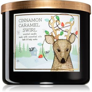 Bath & Body Works Cinnamon Caramel Swirl vonná sviečka II. 411 g