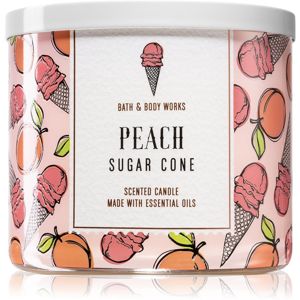 Bath & Body Works Peach Sugar Cone vonná sviečka 411 g