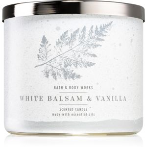 Bath & Body Works White Balsam & Vanilla vonná sviečka I. 411 g