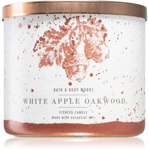 Bath & Body Works White Apple Oakwood vonná sviečka I. 411 g