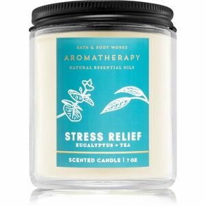 Bath & Body Works Stress Relief Eucalyptus Tea vonná sviečka 198 g