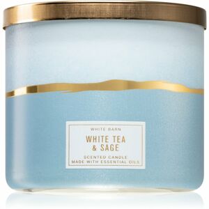 Bath & Body Works White Tea & Sage vonná sviečka II. 411 g