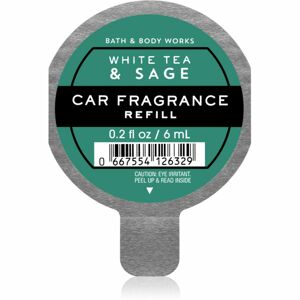 Bath & Body Works White Tea & Sage vôňa do auta náhradná náplň 6 ml
