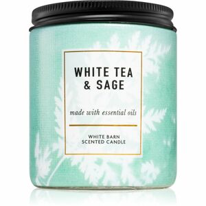 Bath & Body Works White Tea & Sage vonná sviečka I. 198 g