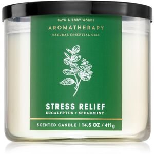 Bath & Body Works Stress Relief Eucalyptus & Spearmint vonná sviečka 411 g