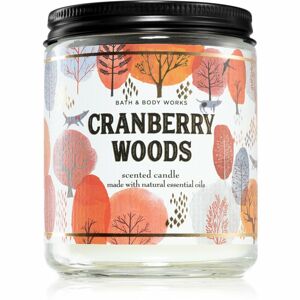 Bath & Body Works Cranberry Woods vonná sviečka s esenciálnymi olejmi 198 g