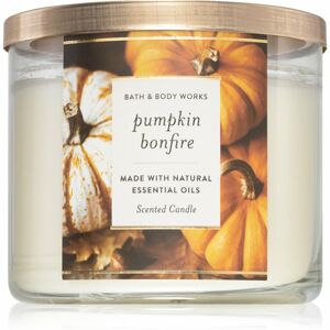Bath & Body Works Pumpkin Bonfire vonná sviečka s esenciálnymi olejmi 411 g