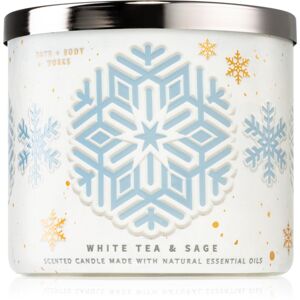 Bath & Body Works White Tea& Sage vonná sviečka 411 g