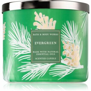 Bath & Body Works Evergreen vonná sviečka s esenciálnymi olejmi 411 g