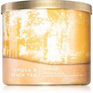 Bath & Body Works Vanilla & Peach Tea vonná sviečka 411 ks