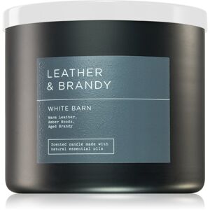 Bath & Body Works Leather & Brandy vonná sviečka 411 g