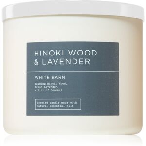 Bath & Body Works Hinoki Wood & Lavender vonná sviečka 411 g
