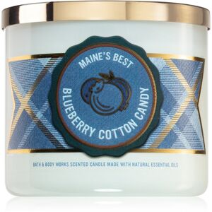 Bath & Body Works Blueberry Cotton Candy vonná sviečka I. 411 g