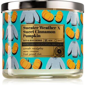 Bath & Body Works Sweater Weather X Sweet Cinnamon Pumpkin vonná sviečka 411 g
