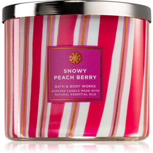 Bath & Body Works Snowy Peach Berry vonná sviečka I. 411 g