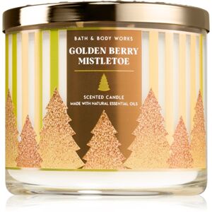 Bath & Body Works Golden Berry Mistletoe vonná sviečka 411 g