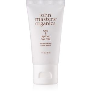 John Masters Organics Rose & Apricot bezoplachové mlieko na suché končeky vlasov 30 ml